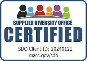 Supplier Diversity Office Certified Logo, SDO Client ID: 20240121. Website: mass.gov/sdo
